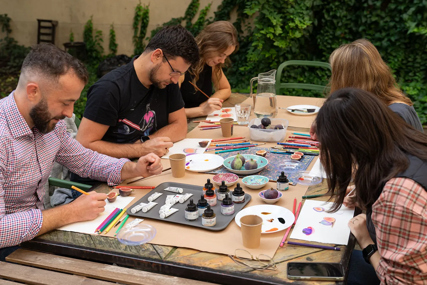 Watercolour workshop at Yolk Krakow
